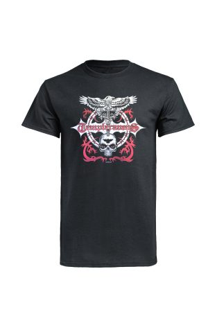 Black Templeravens t-shirt by Haus of Goth with raven and dagger graphic print