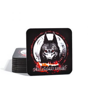 Stack of Shadow Wulf coasters by Haus of Goth