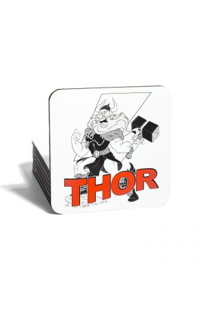 Stack of Fifi Lloyd Thor coasters from Myths and Monsters set