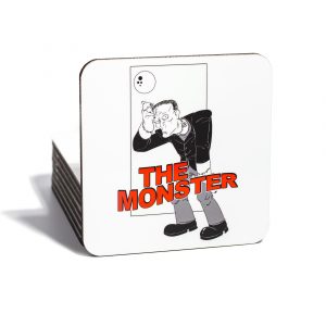 Coaster with The Monster character illustration from Fifi Lloyd Myths and Monsters set