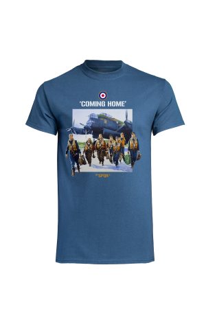 Navy Coming Home t-shirt by SPQR with WW2 RAF bomber crew illustration