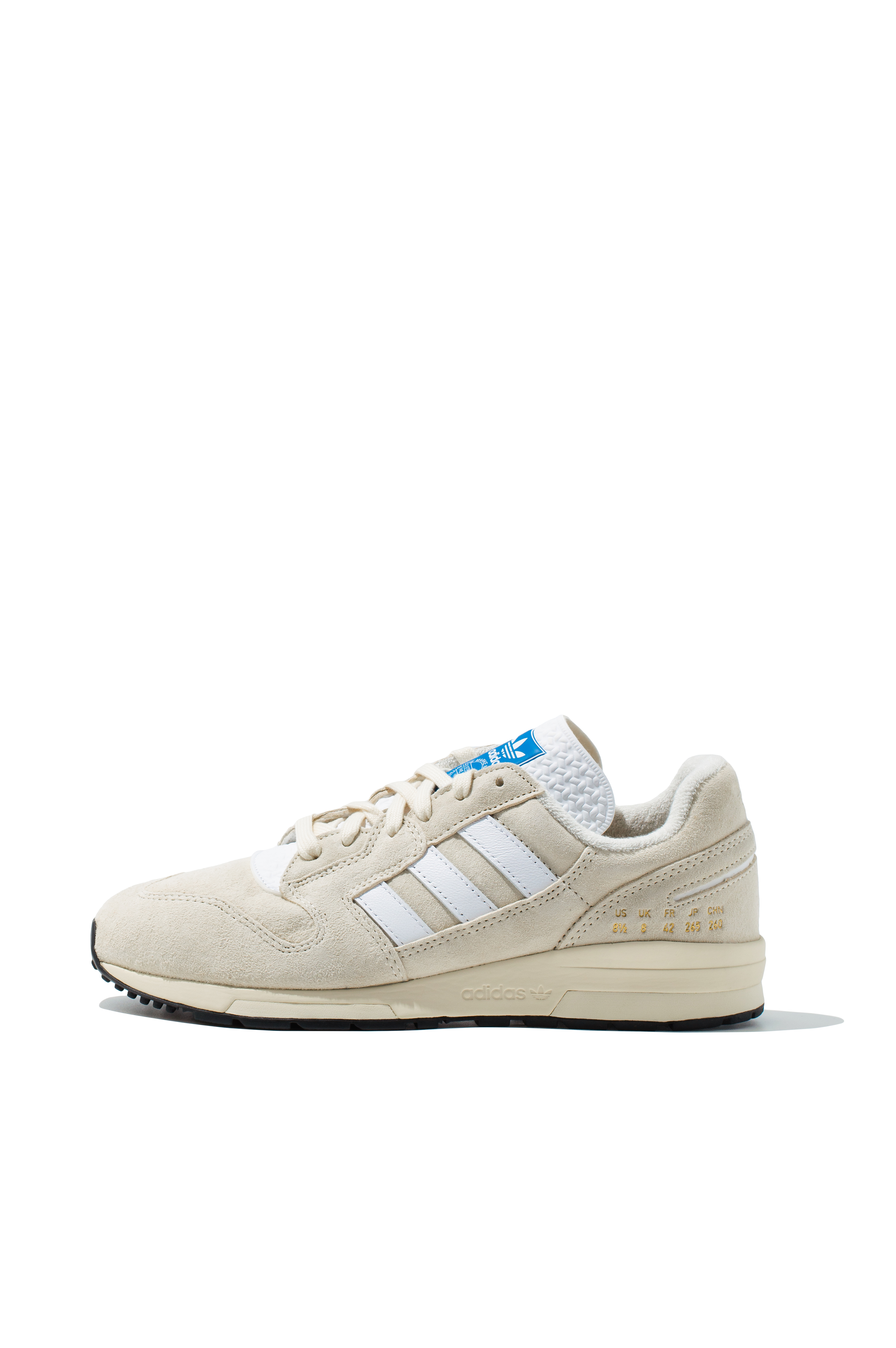 Adidas ZX 420 trainers in cream suede with white sole
