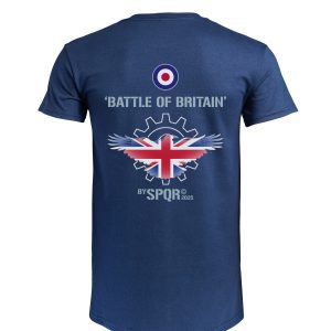 Navy Battle of Britain t-shirt by SPQR back view with logo print