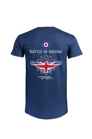 Navy Battle of Britain t-shirt by SPQR back view with logo print