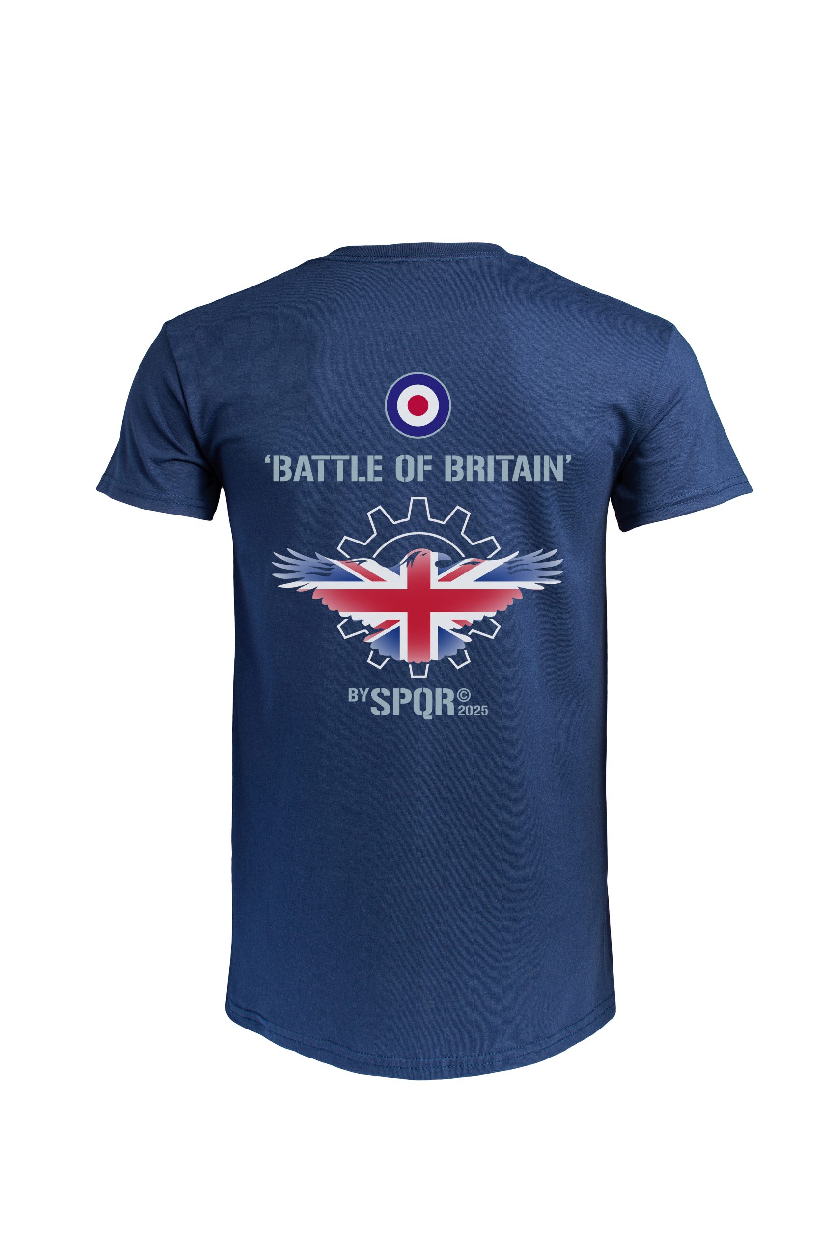 Navy Battle of Britain t-shirt by SPQR back view with logo print
