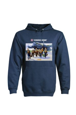 Navy Coming Home hoodie by SPQR with WW2 RAF bomber crew illustration