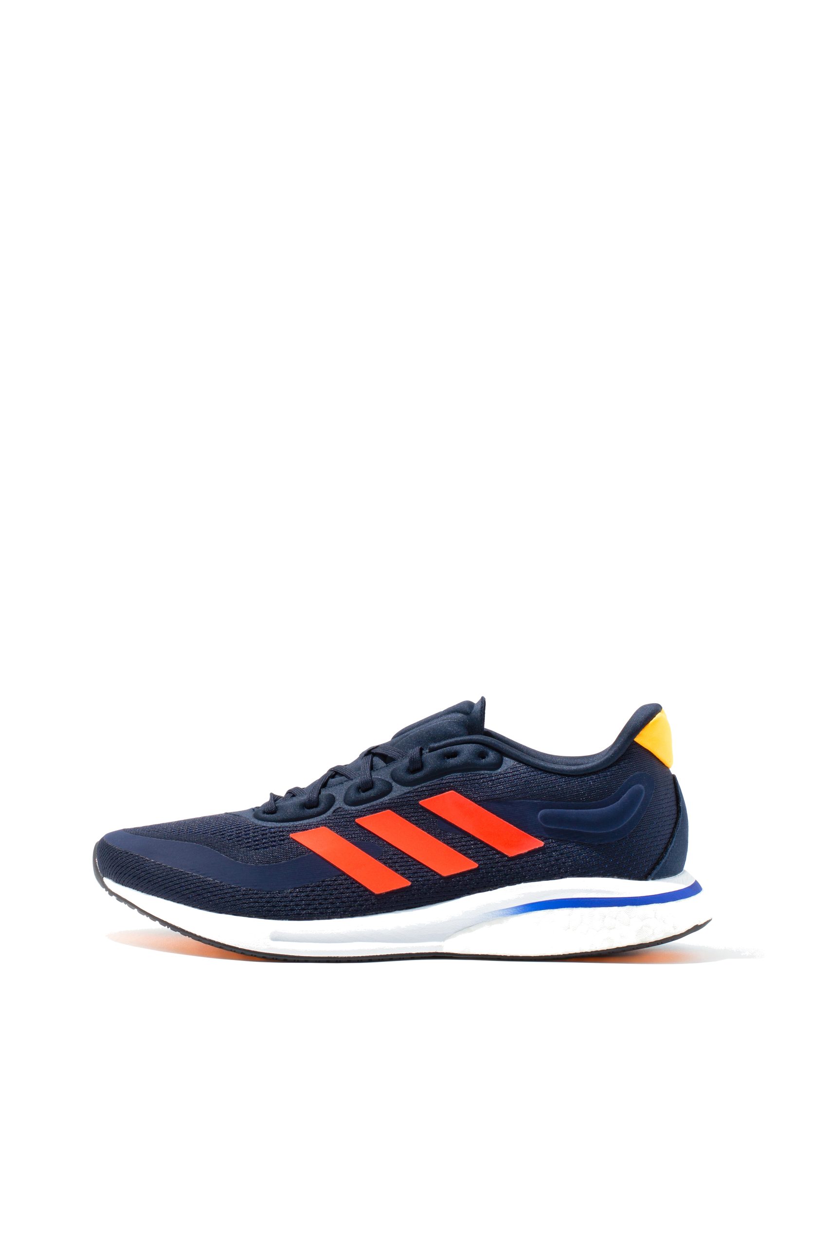 Adidas Supernova running trainers in navy with orange accents